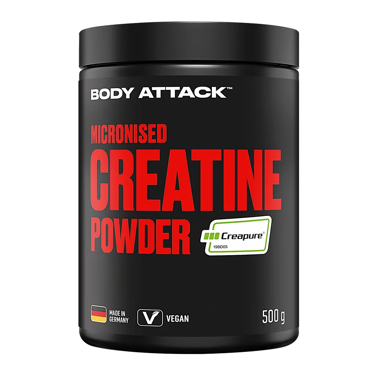 Body Attack Micronised Creatine Powder Creapure (500g Dose)