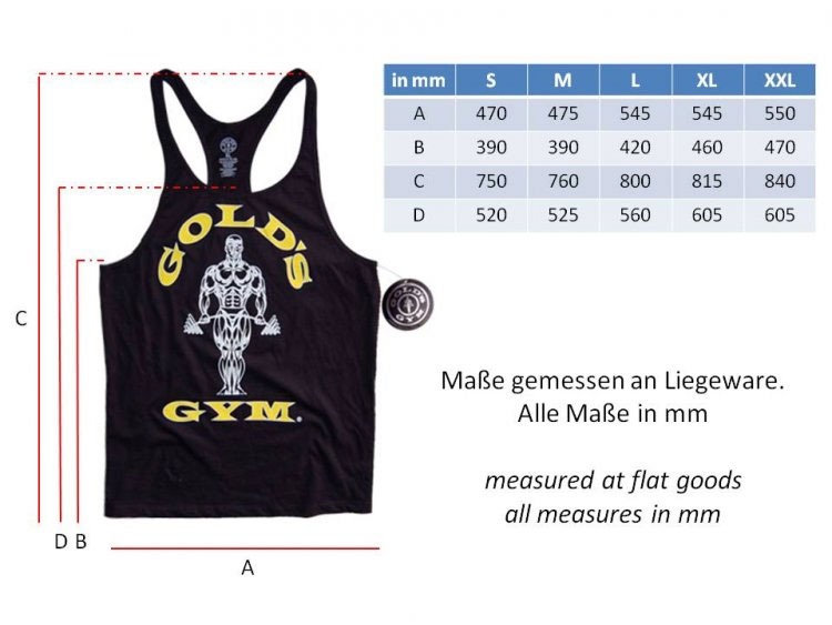 Golds Gym Classic Stringer Tank Top Yellow Yellow Xl 1574 237 