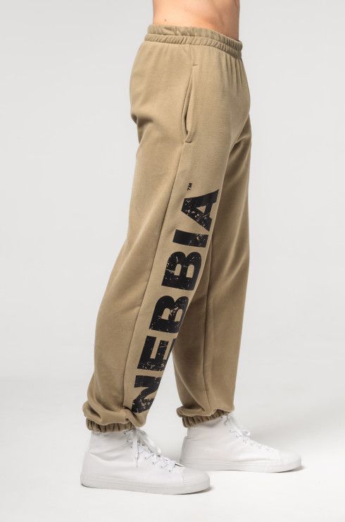 Nebbia Baggy Style Sweatpants mit Taschen Gym Bro 365 - light brown