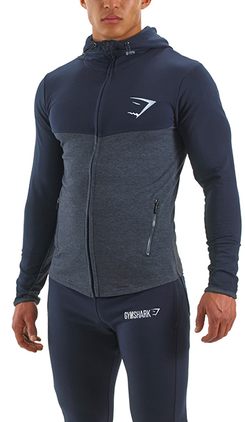 GymShark Fit Hooded Top GRAPHITE NAVY BLUE XL 2385 25