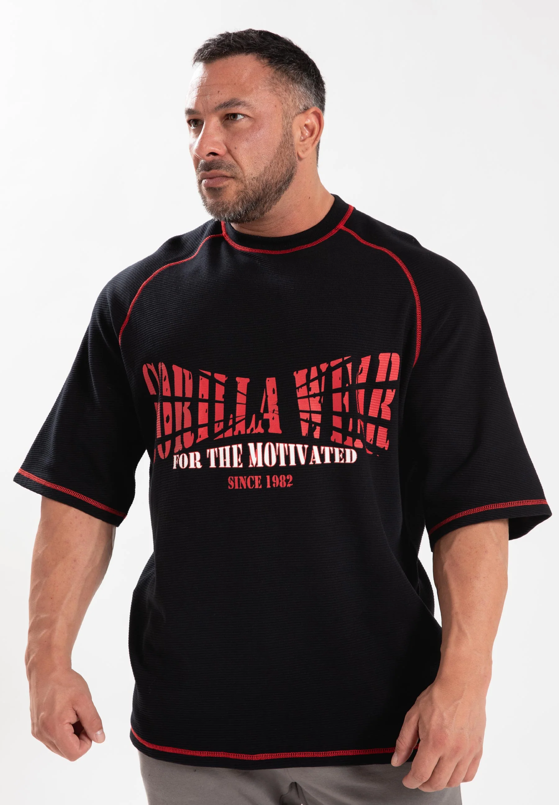 Gorilla Wear Finley Oversize T-Shirt - Schwarz / Rot