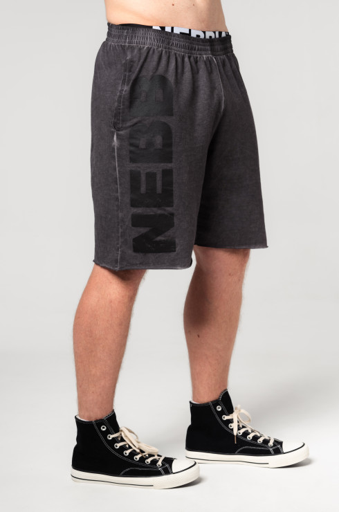 Nebbia Washed-off Sweatshorts 367 - black