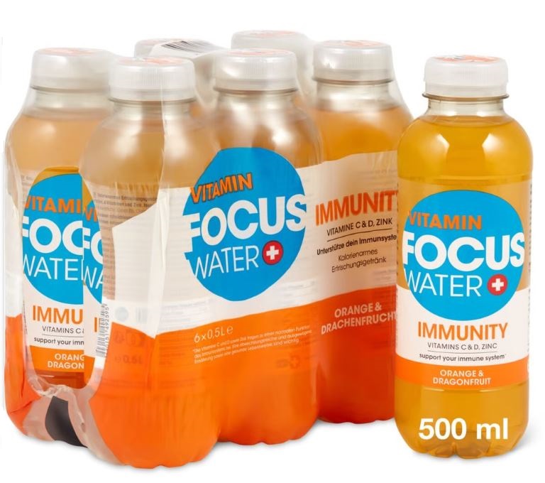 FOCUS WATER IMMUNITY (6 x 500ml)