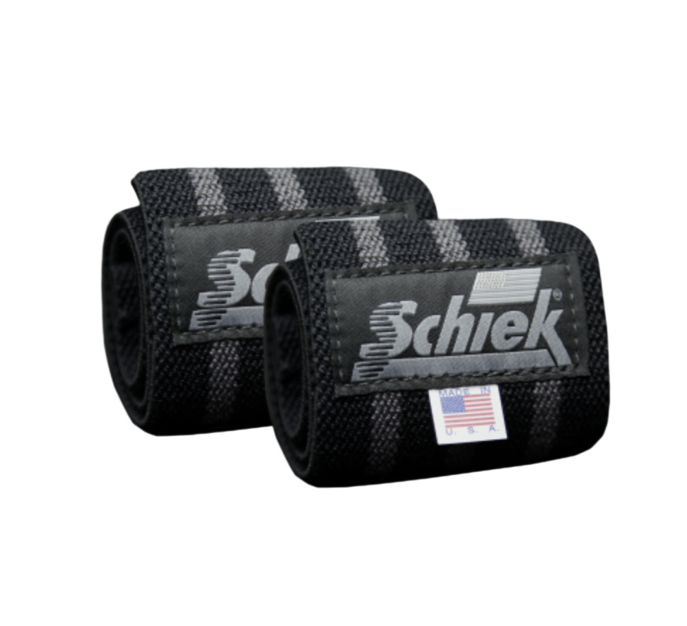 Schiek Wrist Wraps Model 1112S Black/Silver 12"